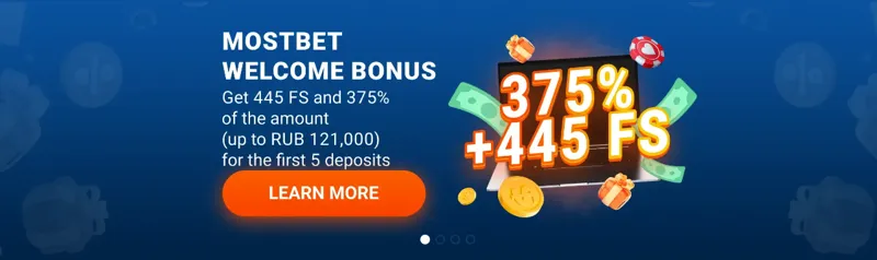 MostBet canlı casinoda oynamak için hoş geldin bonusu