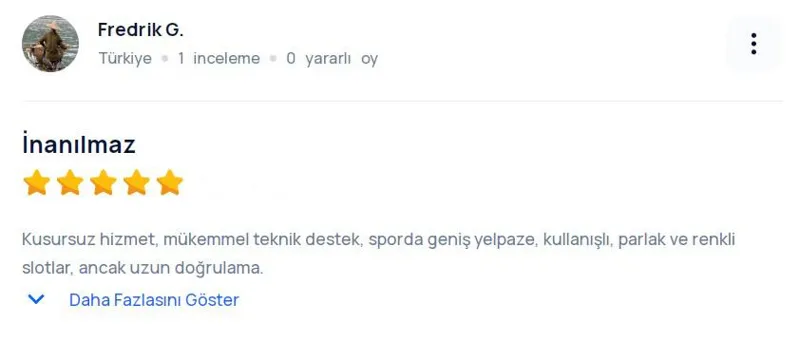 Oyuncunun MostBet teknik desteğinin çalışmasıyla ilgili geri bildirimi