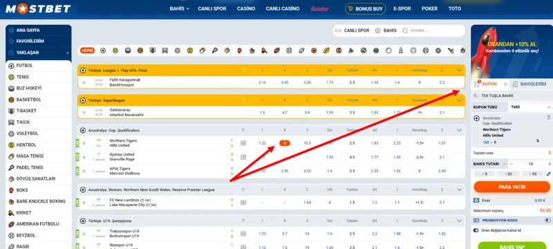 Bir tenis maçına bahis oynamak