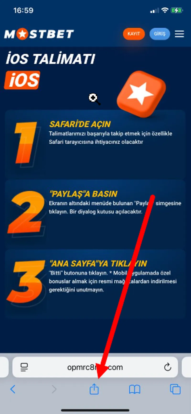 iOS tabanlı cihazlar için MostBet mobil uygulamasının kurulumu